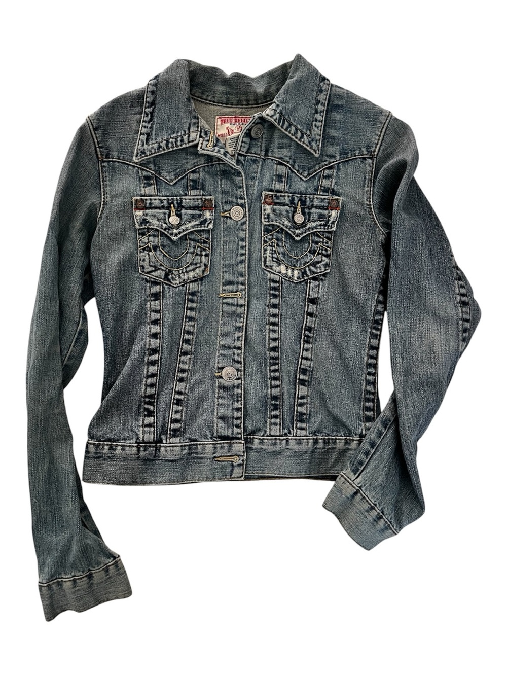 Vintage Style Denim Jacket - Light Blue Wash